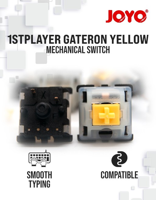 1STPLAYER GATERON YELLOW LINEAR MECHANICAL SWITCH (90 PCS)
